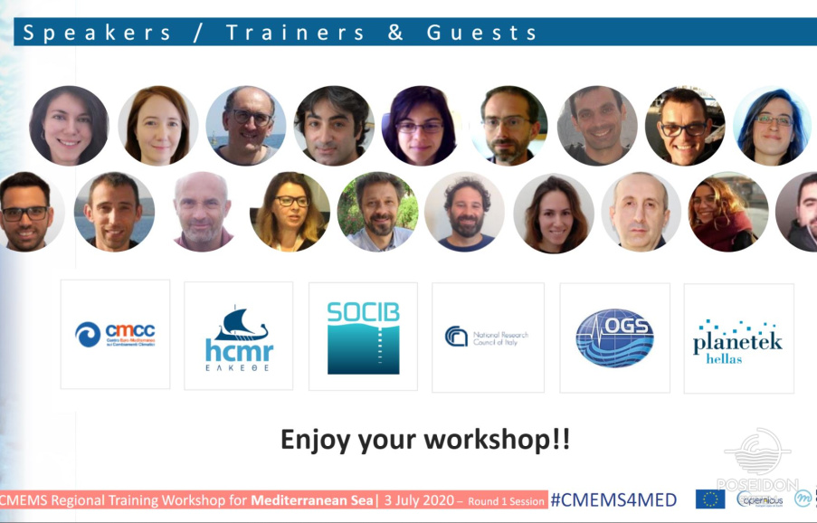 Speakers and trainers at CMEMS MED training workshop