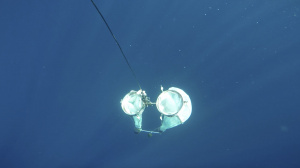 Plankton net in the water (Sep 2012)